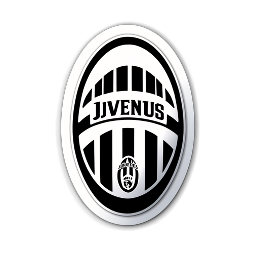 Sticker de la Juventus avec un effet 3D