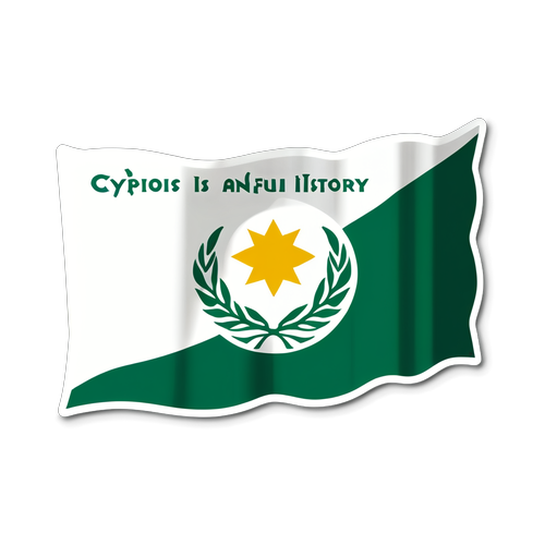 Cypriot vlag met tekst