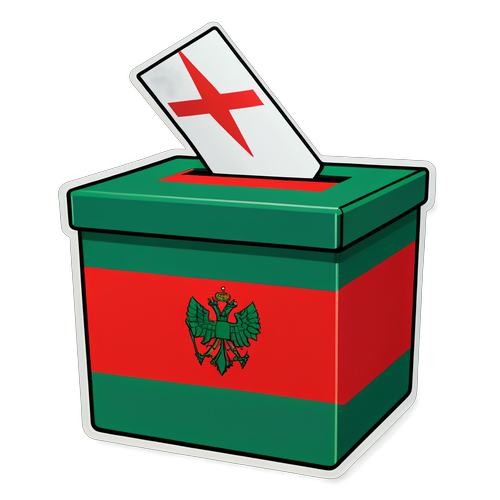 Sticker przedstawiający wybory w Białorusi