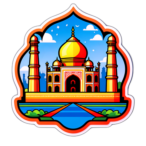 Sticker sur l'Inde: Taj Mahal éblouissant
