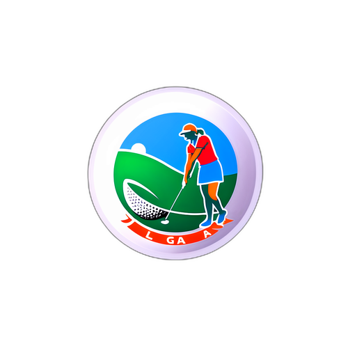 LPGA 로고와 골프공 디자인