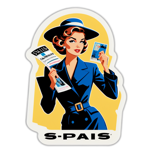 Revive Eleganța Pariziană! Stickerul Retro Care Îți Transformă Stilul!