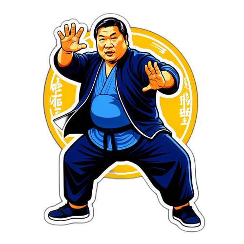 靈感來自洪金寶的功夫風格貼紙