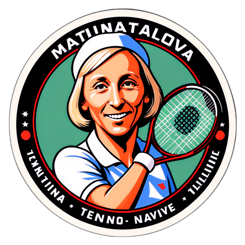 Vintage Sticker af Martina Navratilova