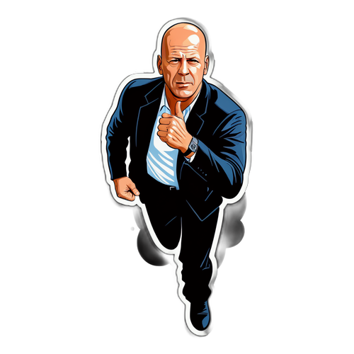 Actief Bruce Willis Sticker