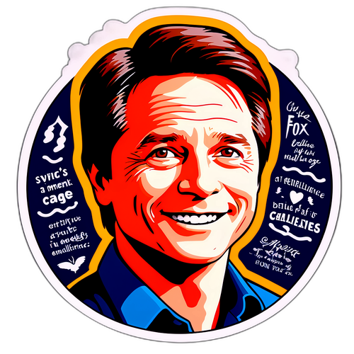 Adesivo di speranza con il sorriso di Michael J. Fox