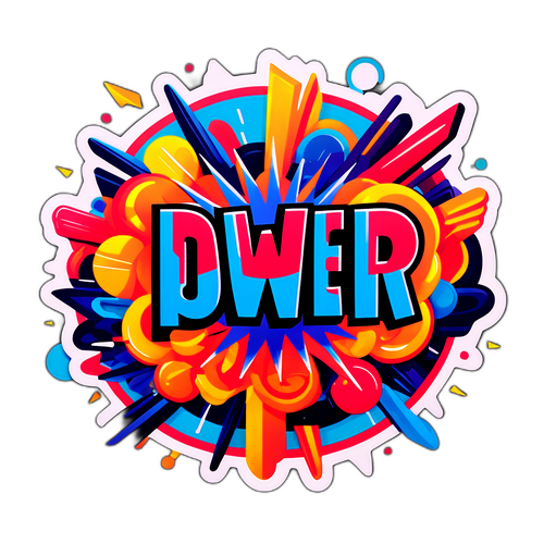 Stærk Sticker med 'Power'