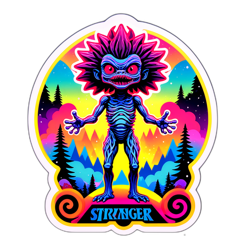 Ψυχεδελικός Αυτοκόλλητο του Demogorgon
