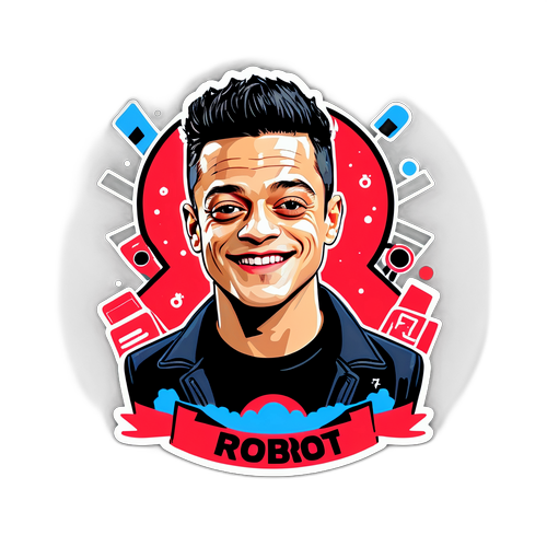 Rami Malek Mosolya Mr. Robot Stílusban
