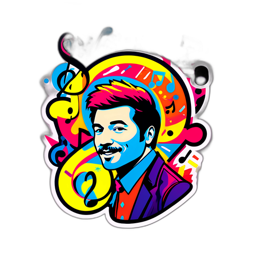 Autocollant vibrant de Dave