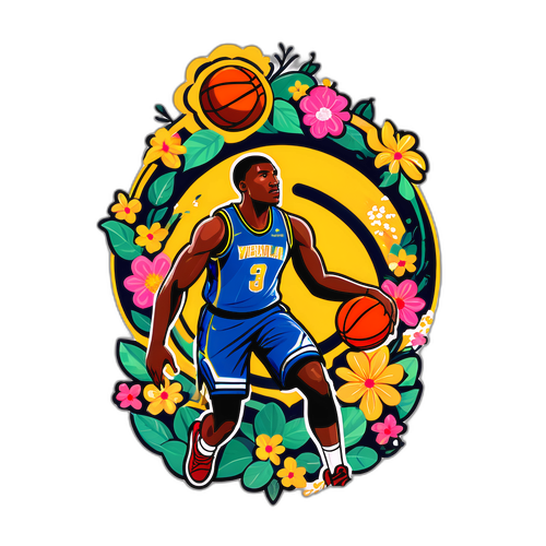 Joueur de basketball avec des fleurs