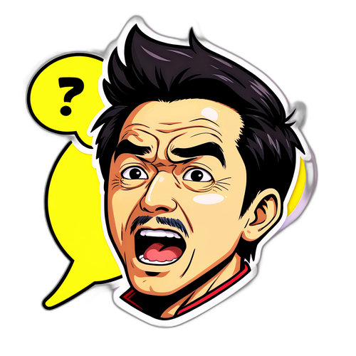 ユニークな表情のタカシ・ヨシムラのステッカー