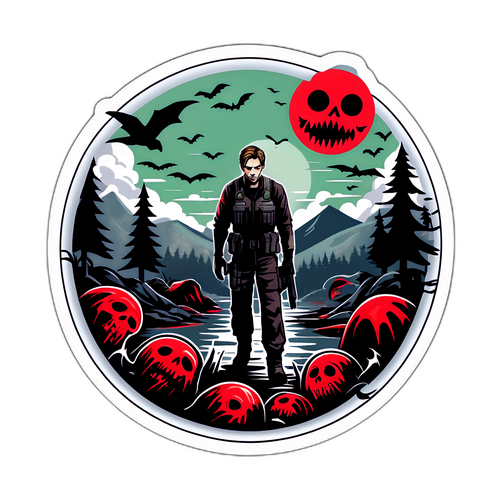 A Chilling Resident Evil: Requiem Sticker Design