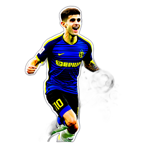 Silhouette Keren Christian Pulisic Merayakan Gol