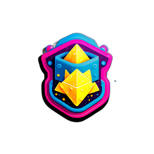 未来的なデザインのバッジ