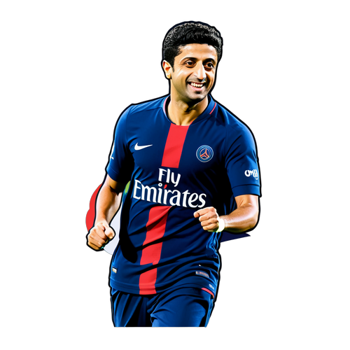 Sticker van Nasser Al-Khelaïfi - President van PSG