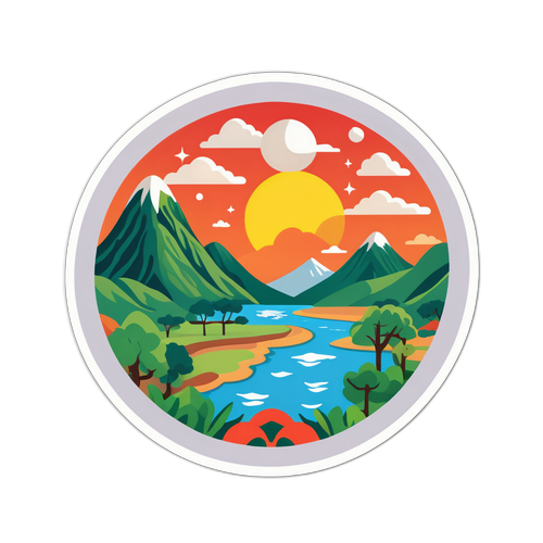 南投美景與天氣資訊貼紙