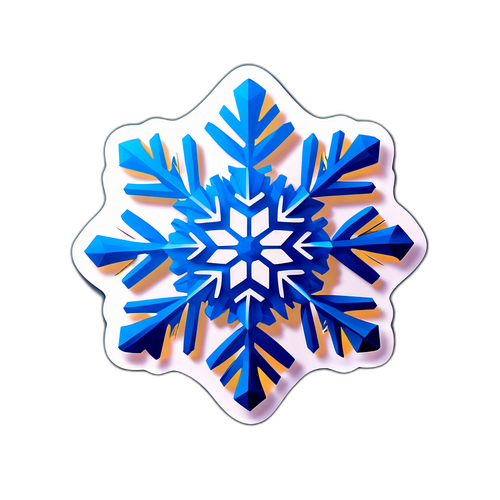 美丽的北方雪花贴纸