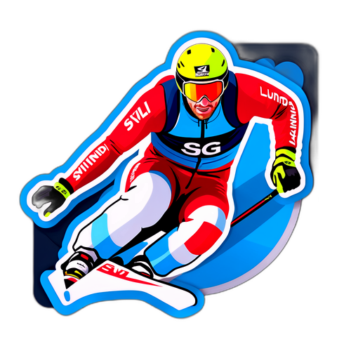 Aufregender Moment im Skirennen