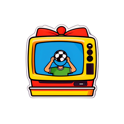 สติกเกอร์คนดูฟุตบอลทางทีวี