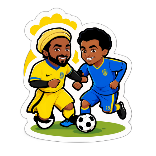 Stiker Rivalitas Ramah Pemain Al Nassr dan Al Ahli