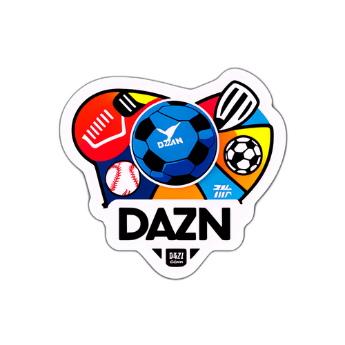 สติกเกอร์โลโก้ DAZN กับกีฬา