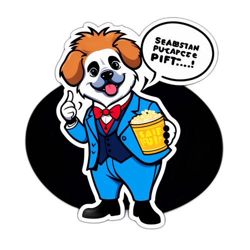 Spaßiger Aufkleber mit 'Sebastian Pufpaff'