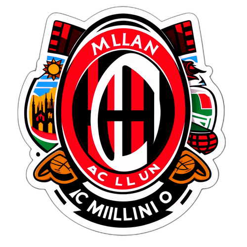 Coole AC Milan Sticker met Logo