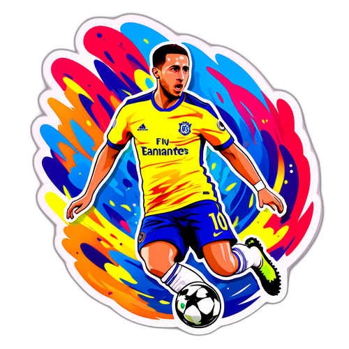Sticker van Eden Hazard met een prachtige goal