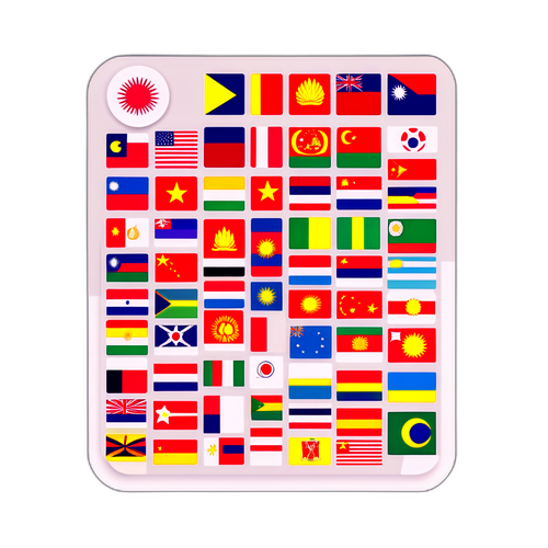 Isang Sticker ng mga Watawat ng Bawat Bansa ng ASEAN