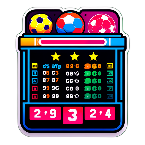 Sticker ya Matokeo ya Mpira wa Miguu