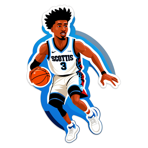 Sticker ng Isports na Nagpapakita kay Scottie Barnes sa Aksyon