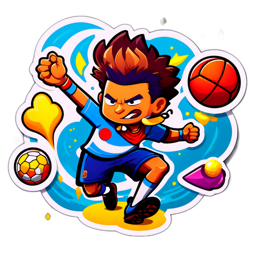 Loạt hình dán hoạt hình vui nhộn cho các cầu thủ