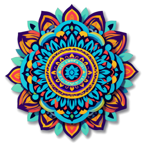 Intricate Mandala Design with Vibrant Colors