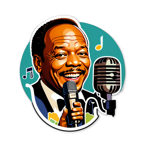 Retro Muziekvibes: Quincy Jones Sticker