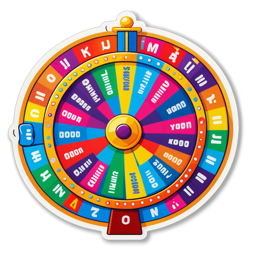 Colorful Wheel of Fortune Sticker