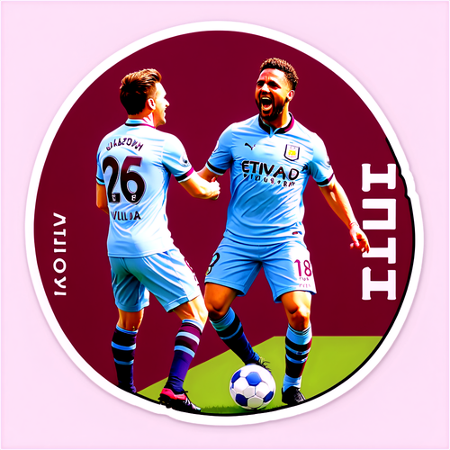 Stiker Aston Villa Mừng Bàn Thắng