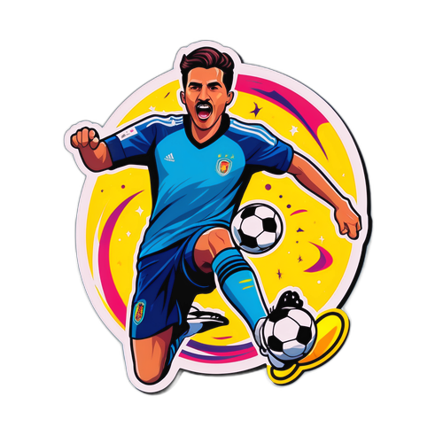 Sticker chúc mừng một nước đi bóng tài ba của Tadeo Allende