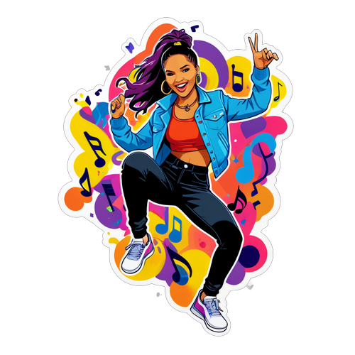 Autocolant cu Cassie Ventura dansând