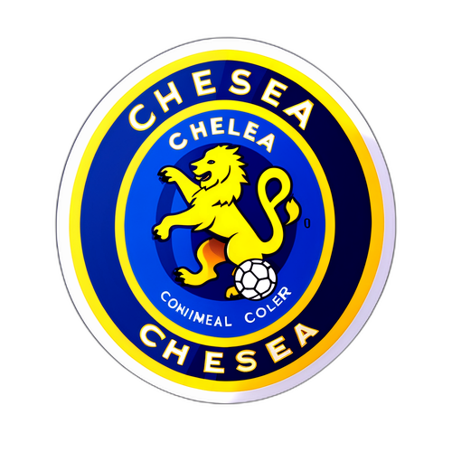 Rekaan Sticker Chelsea yang Ceria