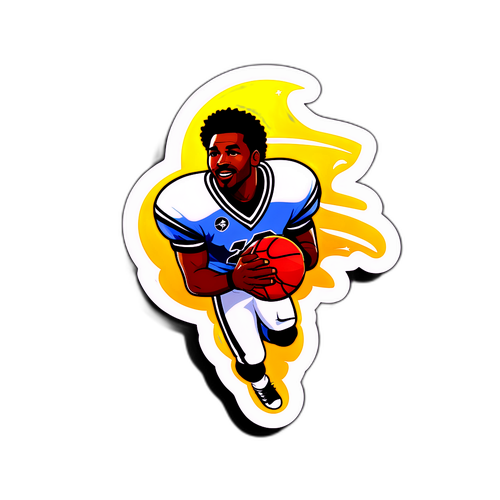 Autocollant de Jordan Teze sous les projecteurs