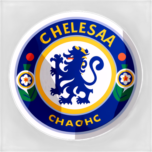 Sticker med kreativ tolkning av Chelsea FC:s emblem