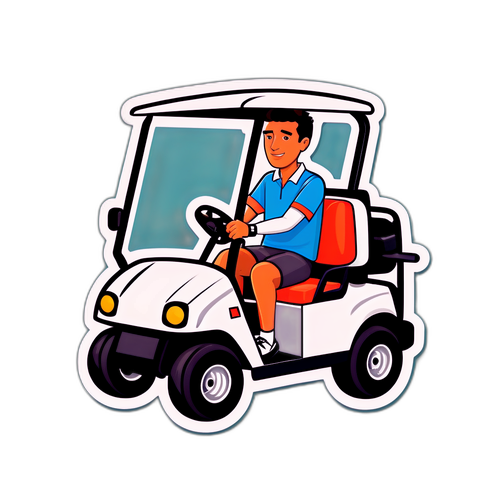 Sticker xe golf với cầu thủ Juventus