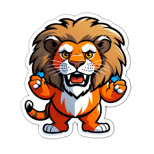 Witziger Maskottchen-Löwe aus der Höhle der Löwen