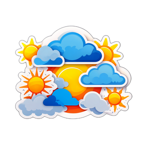 날씨 예보 테마 스티커