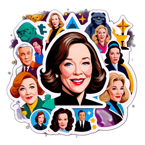 Stilisert karikatur av Catherine O'Hara