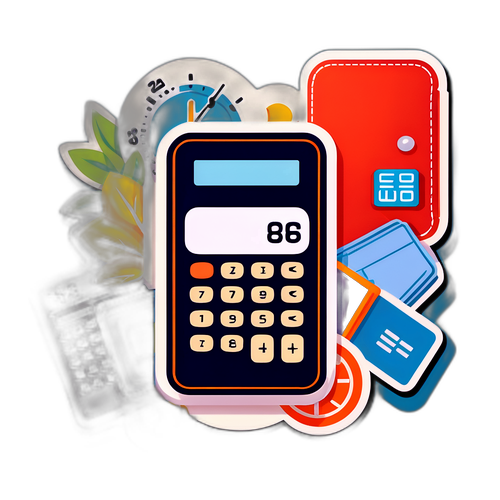 Стикер с символами выхода на пенсию