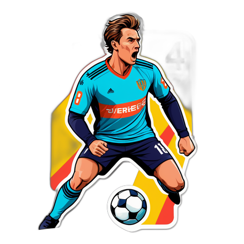 Kolorowa naklejka z numerem koszulki Viktora Gyökresa