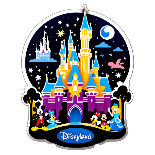 Château de Disneyland Paris Illuminé la Nuit