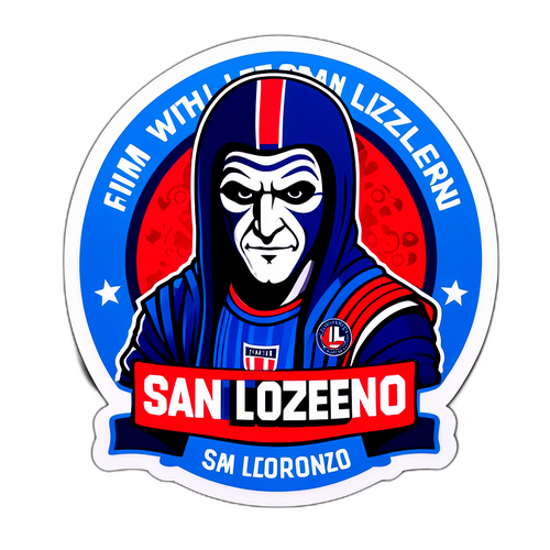 Diseño de la pegatina 'Estoy con San Lorenzo'